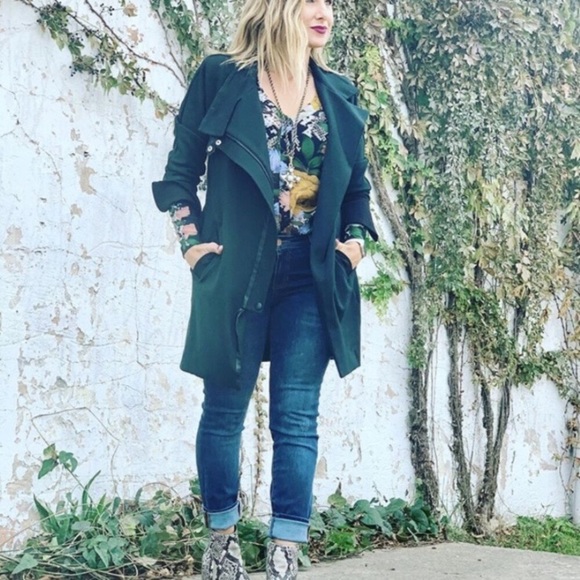 CAbi Renaissance Coat Green Black Small 3725 - Picture 2 of 16